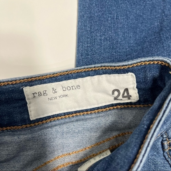 Rag and bone cate  mid-rise ankle skinny raw hem jeans size 24 - Picture 4 of 12